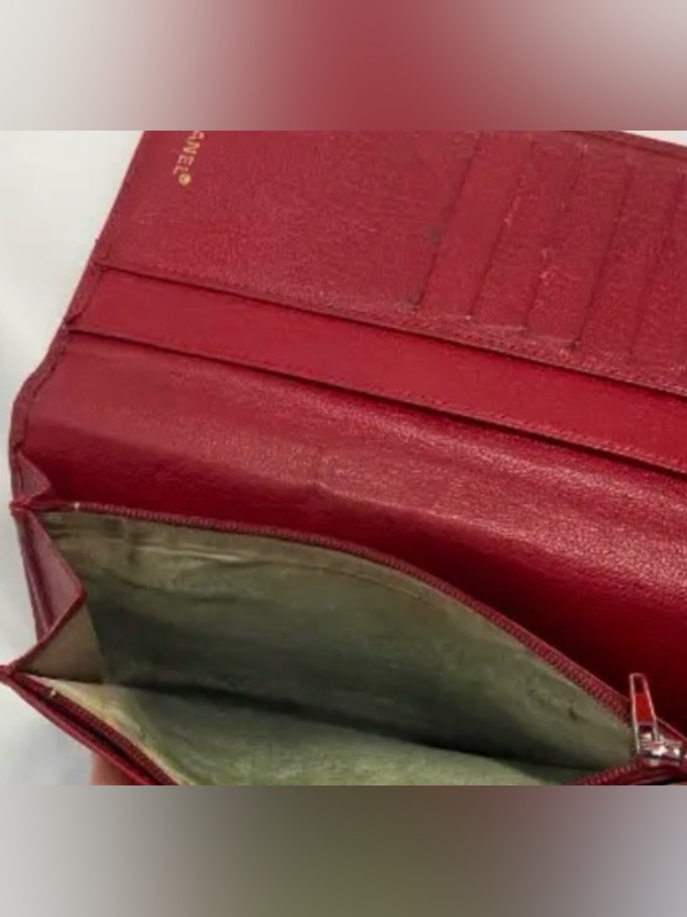 CHANEL Red Leather Flap Long Wallet - Picture 4 of 8